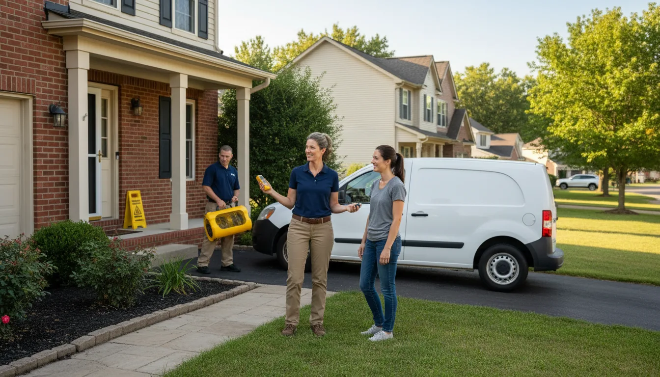 Water restoration image for Dehumidification And Cleanup Services in Dorset, OH